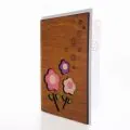 Деревянная открытка Цветы